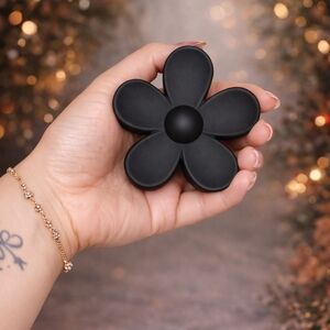 Black Flower Hair Clip